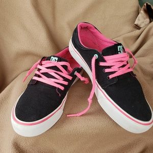 Women's DC Hot Pink & Black Canvas shoes